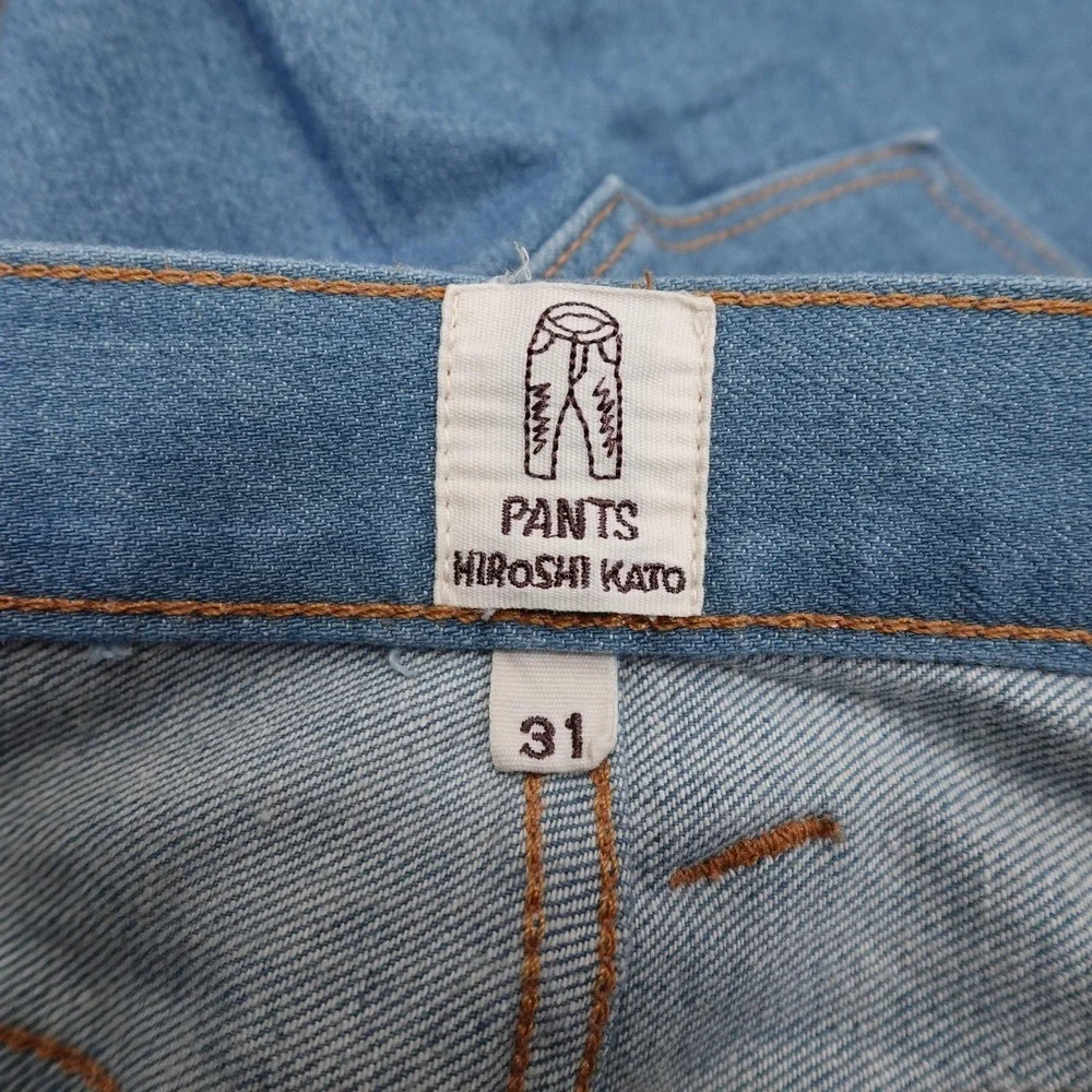 KATO' By Hiroshi Kato The Pen Slim Jeans Mens 31x32 Blue Raw Stretch Denim Pants